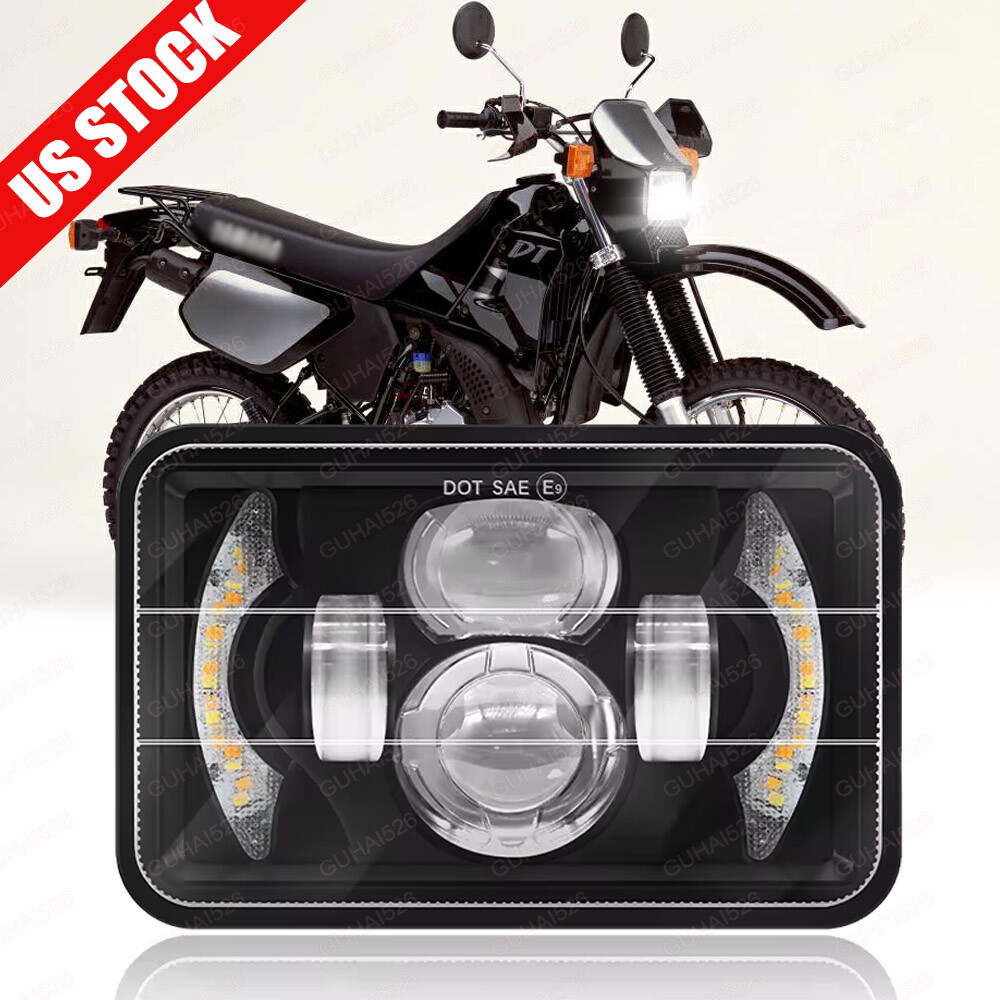 4×6″ LED Headlight Halo Projector Hi-Lo Sealed Beam For YAMAHA TW200 DT 125 RE