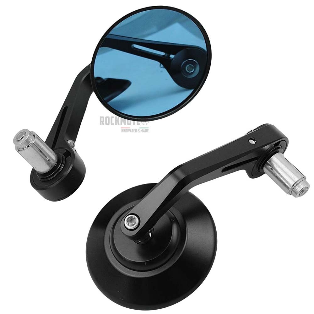 Rear View Black Handle Bar End Side Rearview Mirrors For GROM MONKEY NAVI