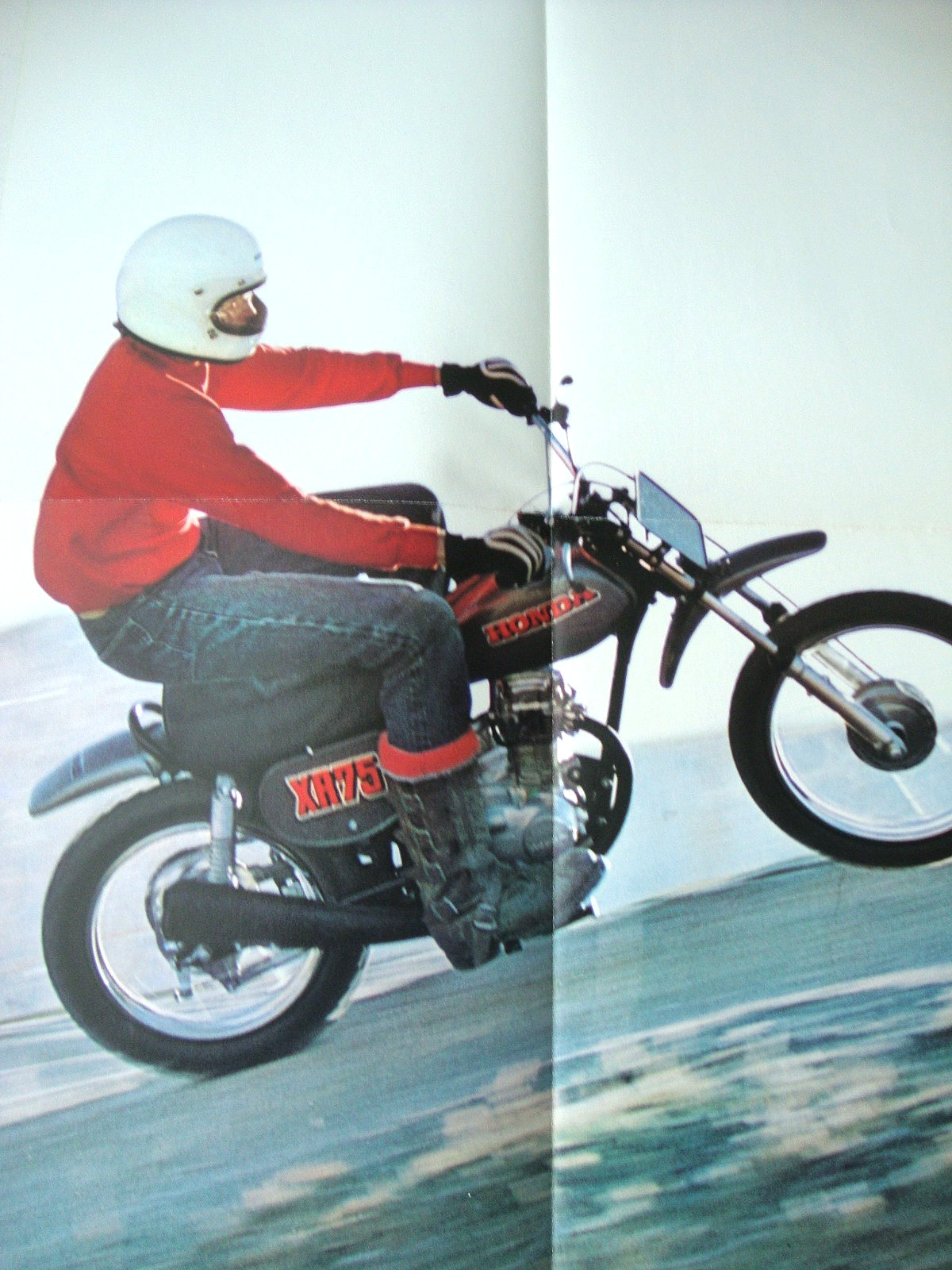 1973 HONDA XR75-K0 XR75 Dirt Bike Motorcycle Genuine OEM Sales Brochure MINT