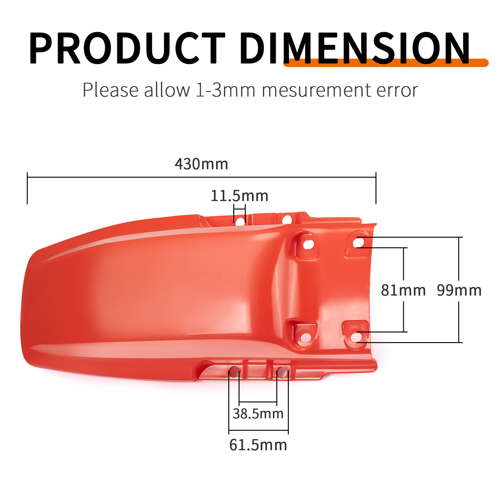 Rear Fender Red For Honda XR80 XR100 XR80R XR100R 1985 1986 1987 1988 1989-2000