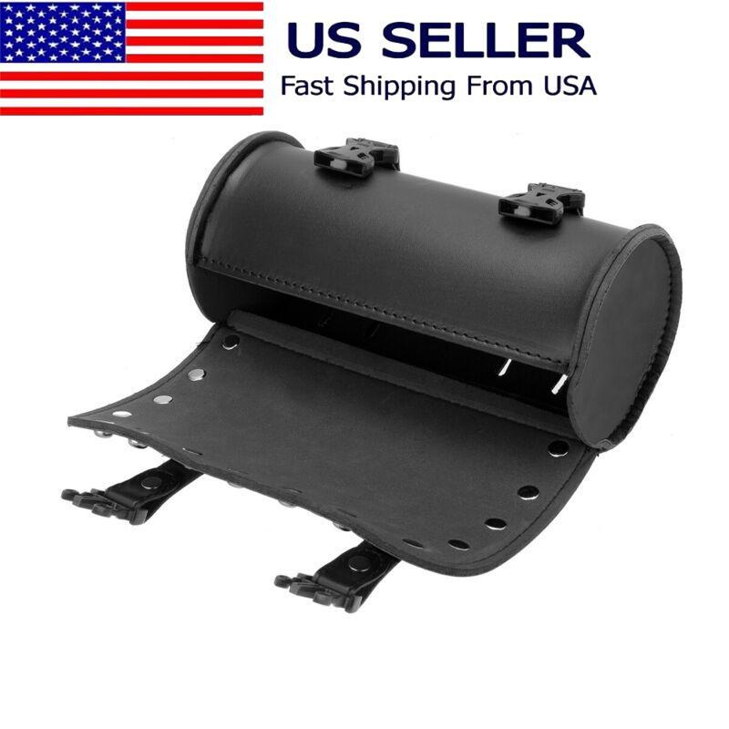 Motorcycle Front Fork Tool Bag Leather SaddleBag Storage Pouch Luggage Handlebar