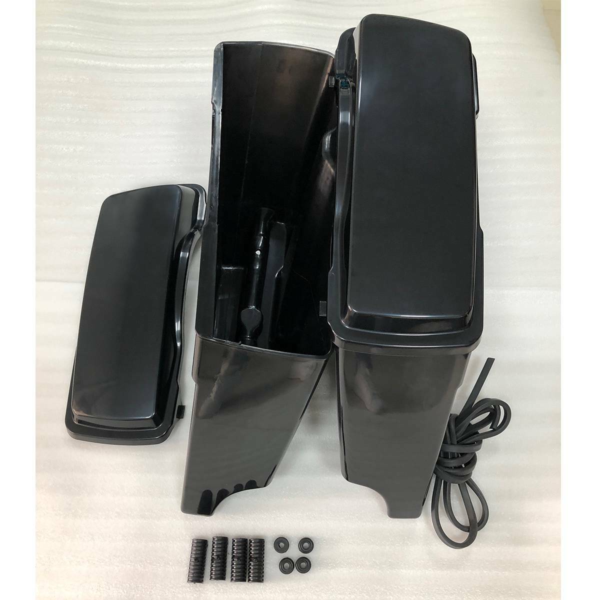 New Style Stretched Extended Hard Saddle Bags Saddlebags Fit For Harley Touring