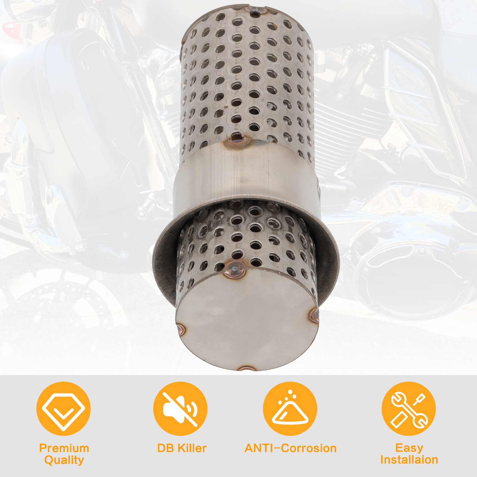 2” 51mm Universal Removable DB Killer Exhaust Muffler Baffle Insert Silencer