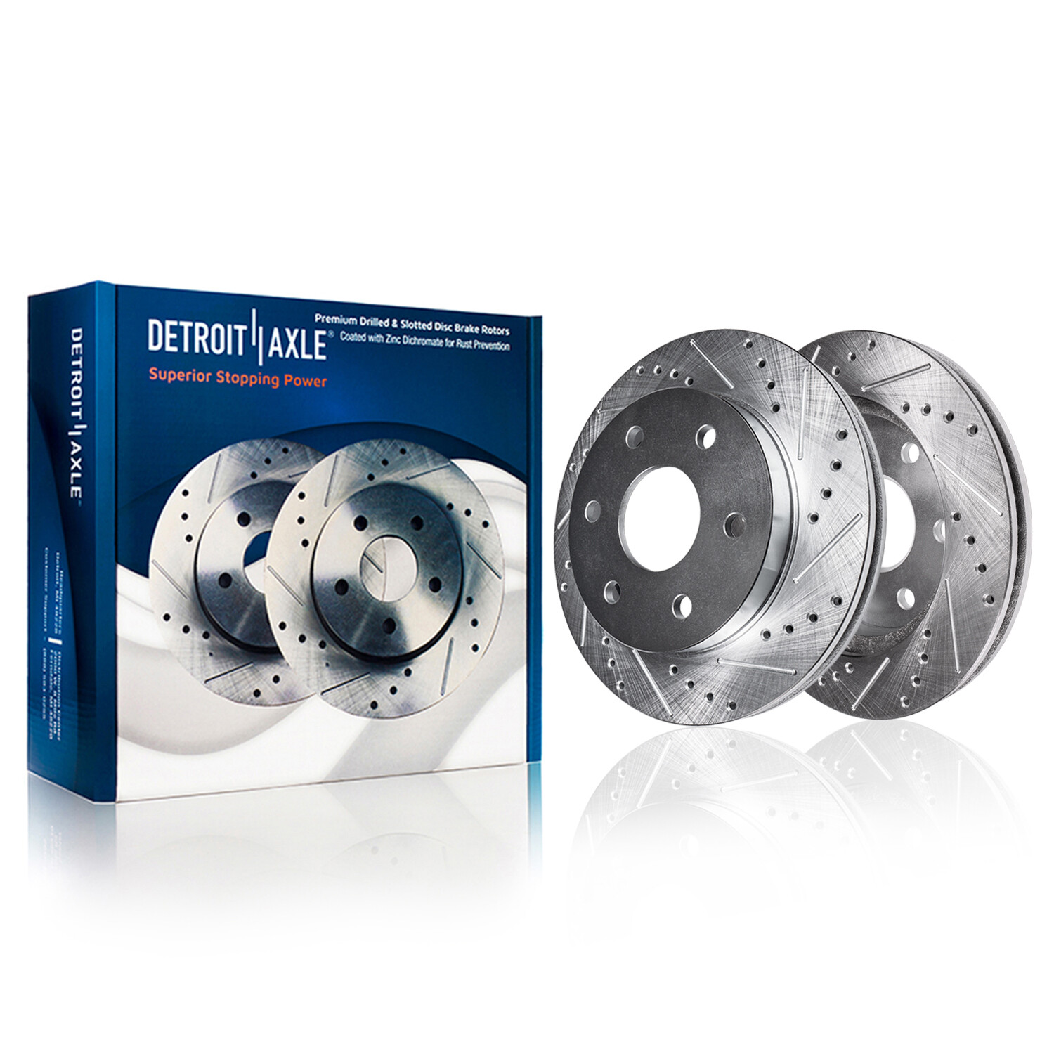 325mm Rear Drilled Rotors Calipers Brake Pads for 2003-06 Silverado Sierra 1500