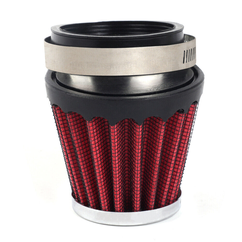 60mm/2.36in Red Air Filter Pod Cleaner Fit For Bike Dirt ATV Quad Pit Motorcycle
