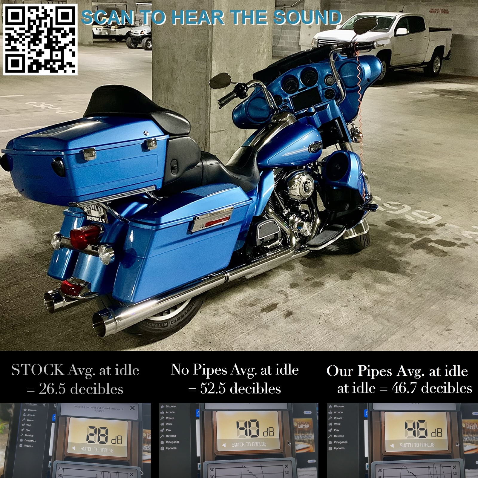 SHARKROAD 4.4″ Slip Ons Megaphone For Harley Exhaust 95-16 Street Glide FLHX