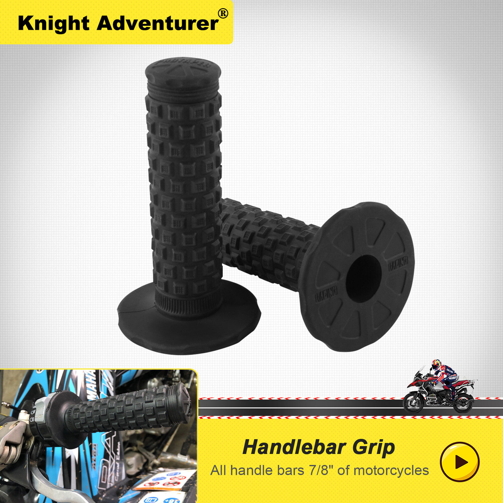 ProTaper 7/8″ 22MM Handlebar Grips Motorcycle Rubber Hand Grip Dirt Bike OffRoad