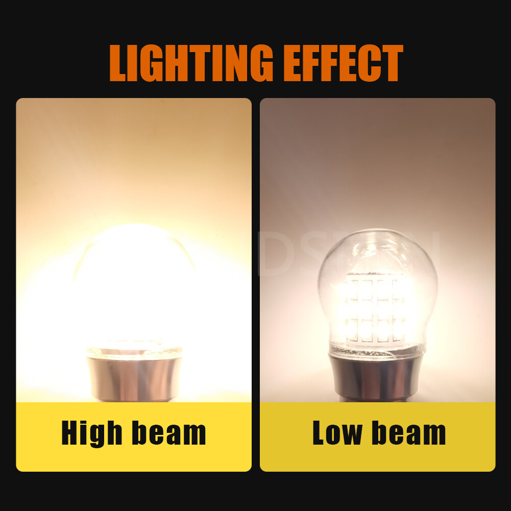 Ruiandsion BA20D LED Bulb Motorcycle Headlamp H6 Car DRL Hi Lo Beam 10-30V 4300K