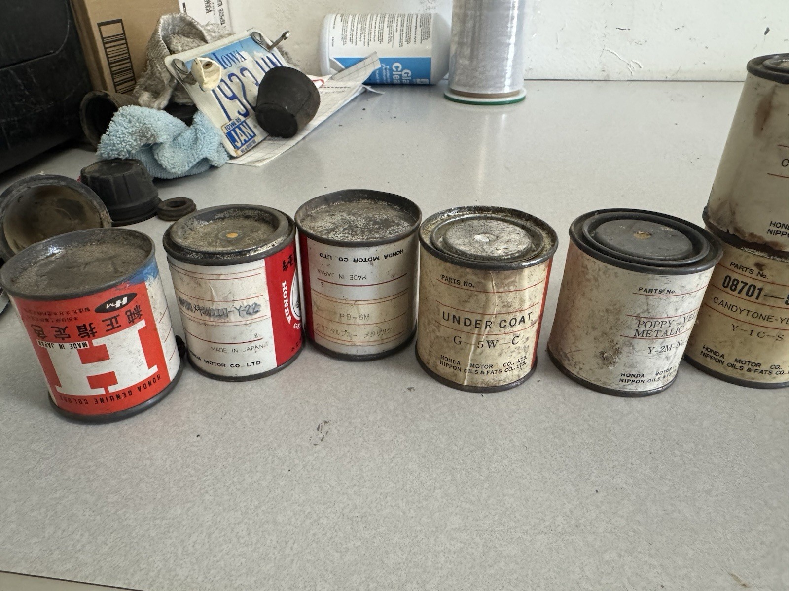 Vintage Honda Genuine Factory Touch Up Paint (Lot Of 26)