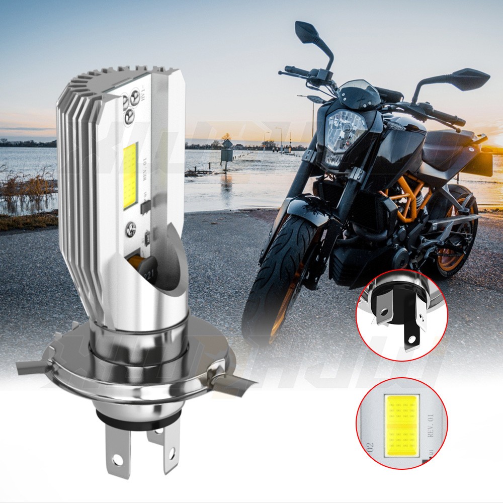 H4 9003 LED Headlight Bulb 6500K White High/Low Beam For Motorcycle