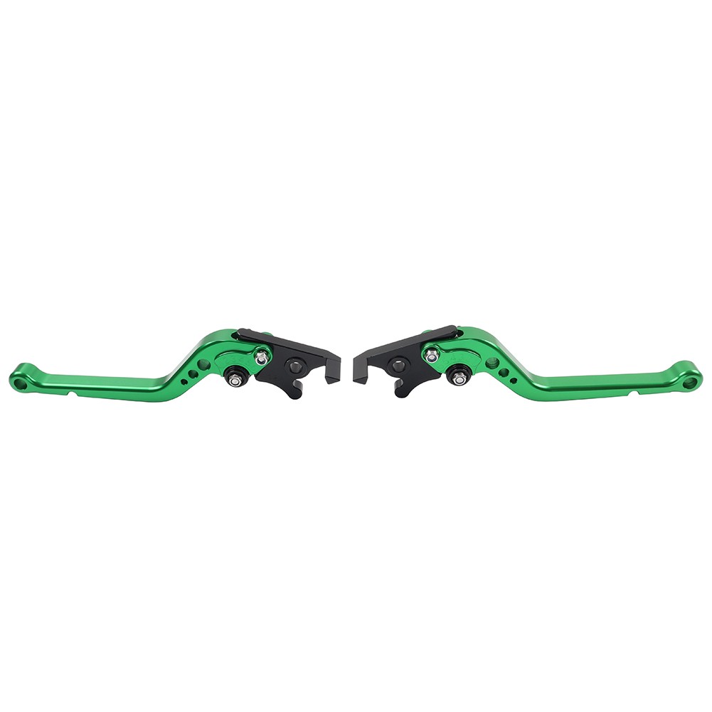 CNC Long Brake Clutch Levers Green For Kawasaki NINJA 400 NINJA Z400 2018-2023
