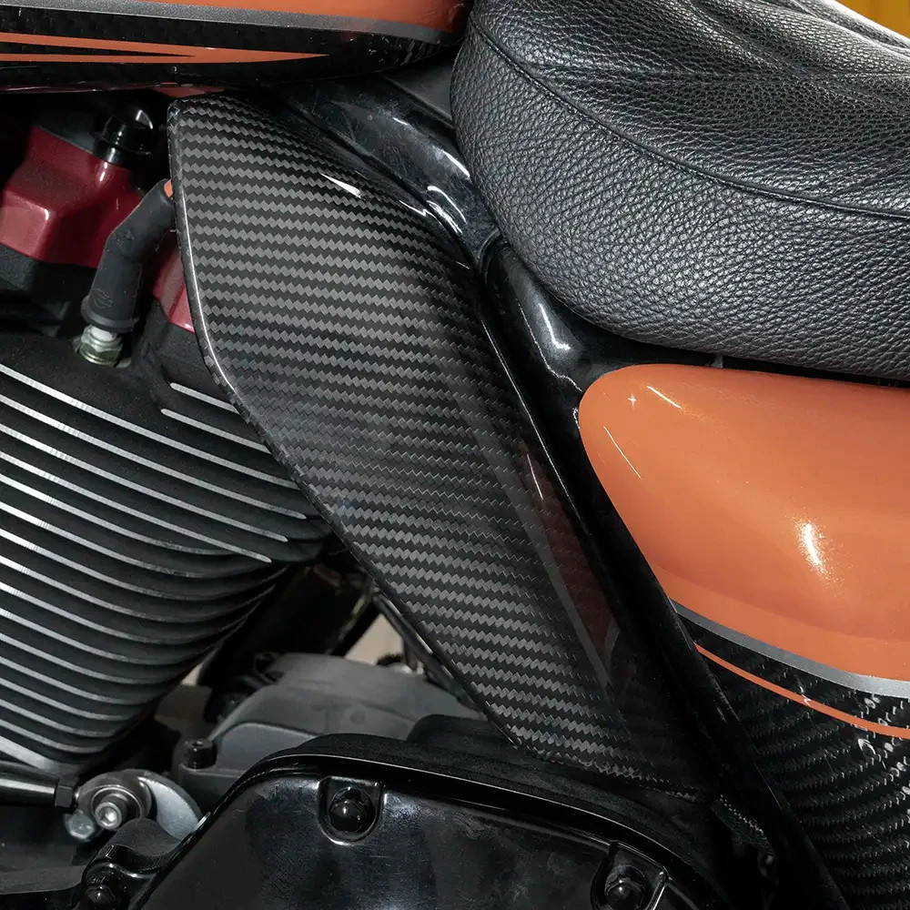 Mid Frame Air Deflector Fit for Harley Touring FLTRX FLHX FLHT 09-26 Carbonfiber