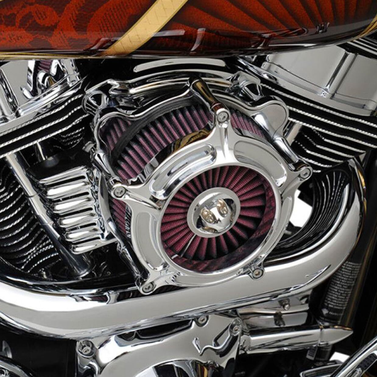 Chromed air cleaner filter For Harley 2014-2016 Street Glide Softail Breakout