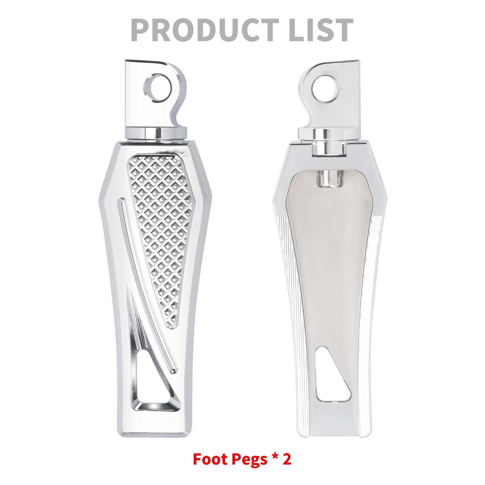 Chrome Rear Foot Peg Foot Rests For Harley Touring Electra Glide Dyna Wide Glide