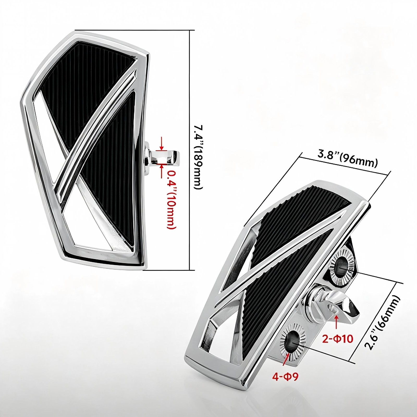 Motorcycle Front Highway Foot Pegs Pedal Rests Mini Boards Floorboards For Honda