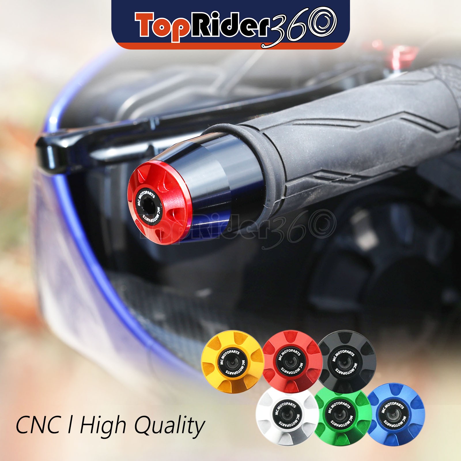 RED CNC Bar End Sliders STORM For Ducati MONSTER 821 / 1200 15-16