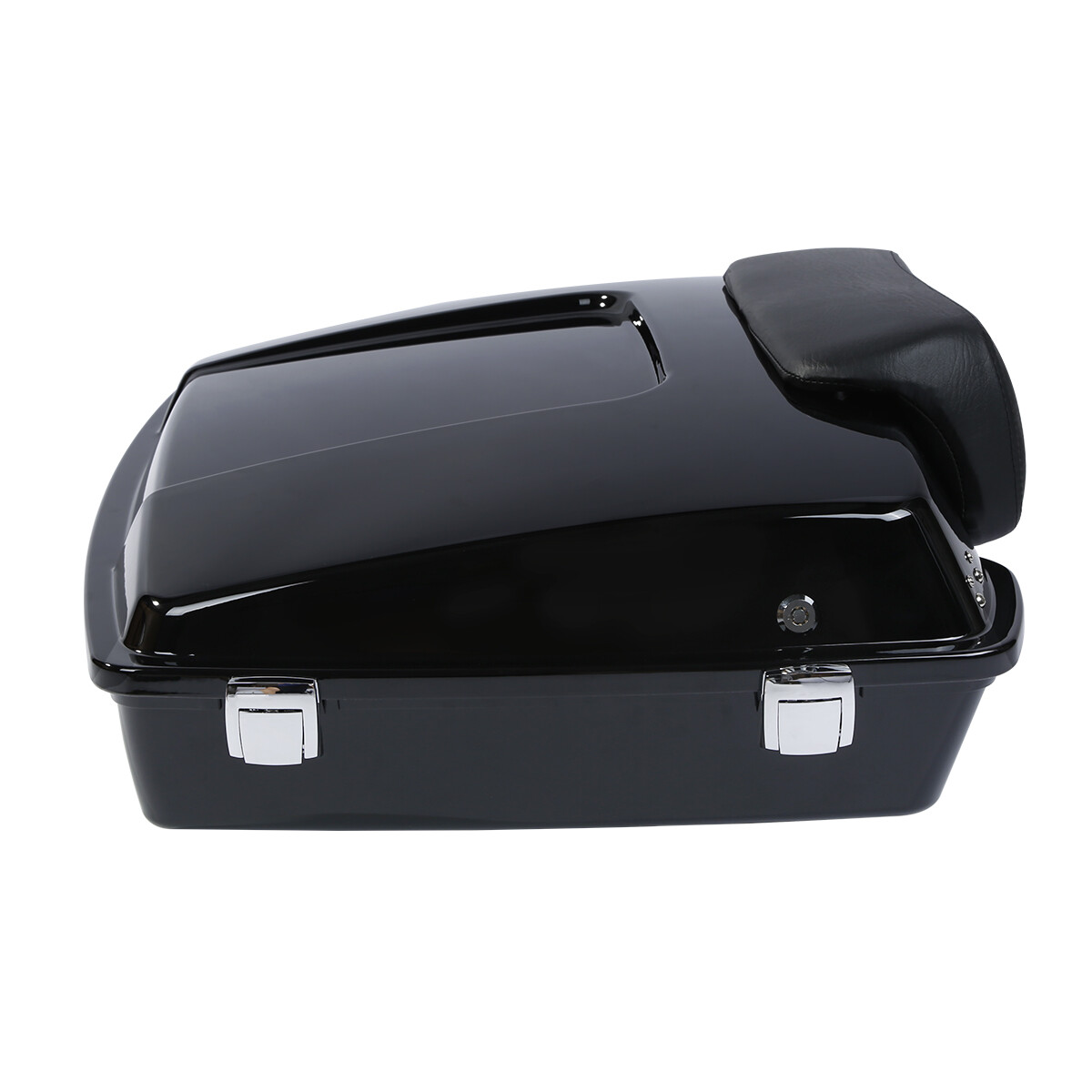 Vivid Black Razor Pack Trunk Chopped Backrest For Harley Tour Pak Touring 97-13