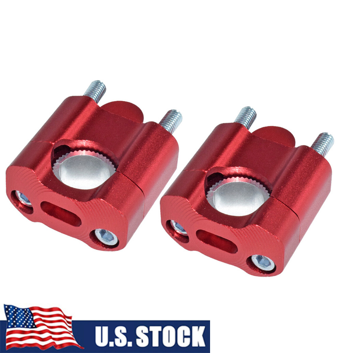 HandleBar Fat Bar Mount Clamps Risers Adaptor 7/8″ to 1 1/8″ Dirt Pit Bike ATV