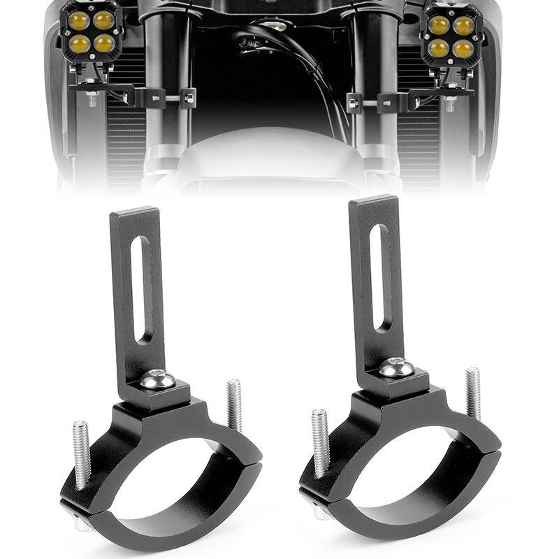 2X 36-60mm Motorcycle Fork Headlight Mount Bracket Clamp Holder Fog Spot Light