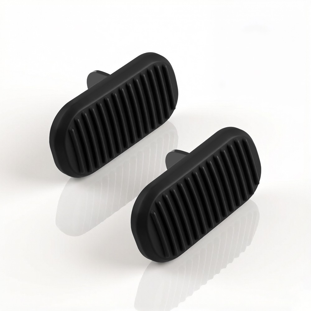 For 1.25“ 32mm Thick Engine Guard Crash Bar Left Right Footrest Footpegs Rubber