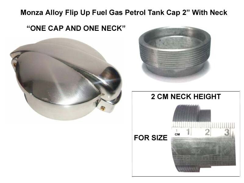 Monza Alloy Flip Up Fuel Gas Petrol Tank Cap 2″ With Neck For Bsa Norton (U)