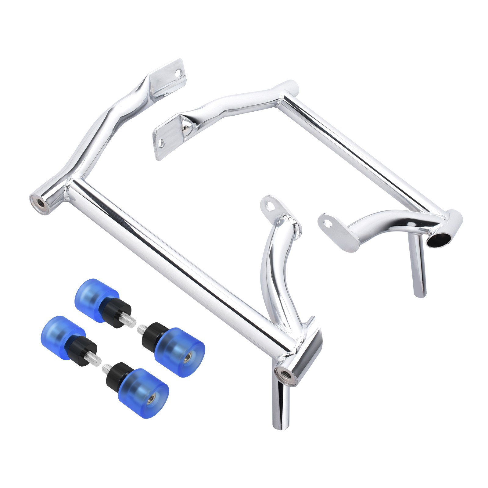 Chrome Saddlebag Bracket Crash Guard Bar w/ Guard Balls For Harley Touring 09-25