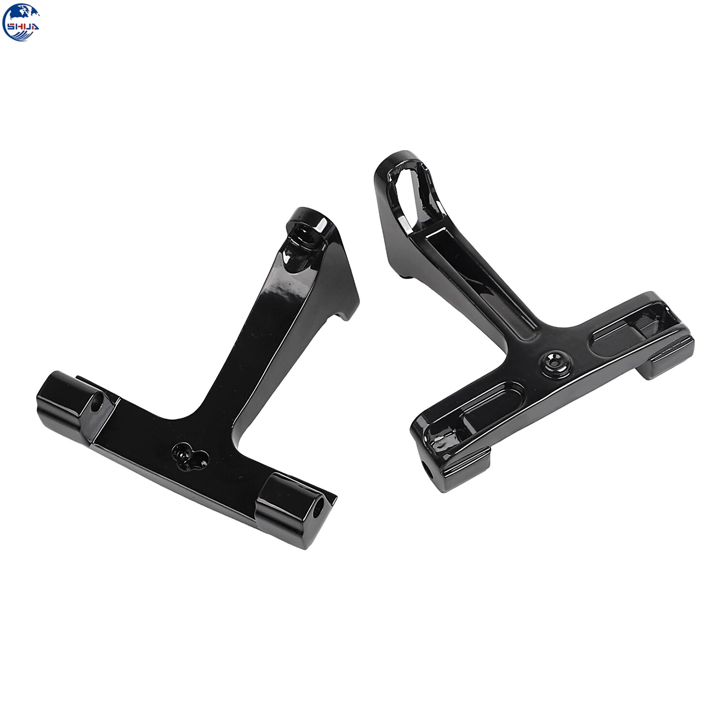 Black Passenger Floorboard Mount Bracket For Harley Electra Road Glide 1993-2023