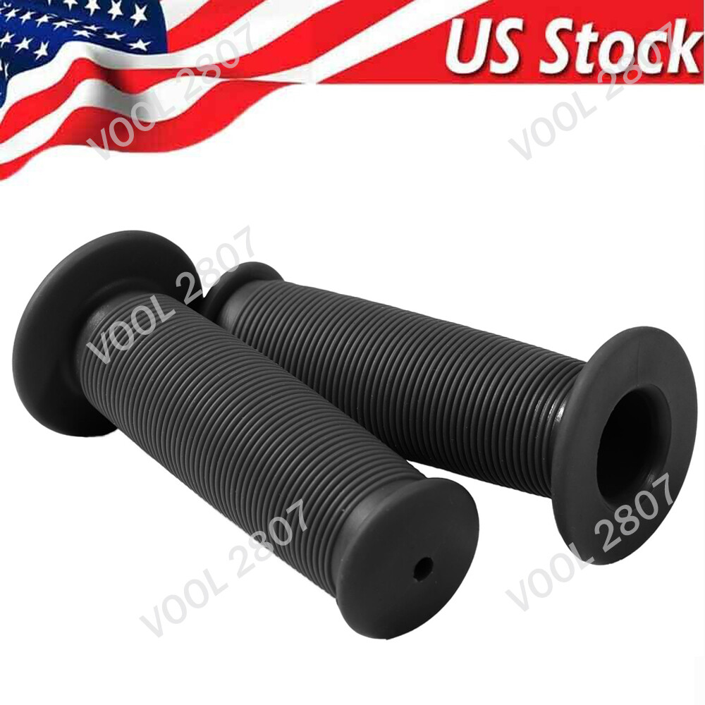 Motorcycle Bicycle Anti-Slip Soft Rubber Handlebar Hand Grip Cover Black