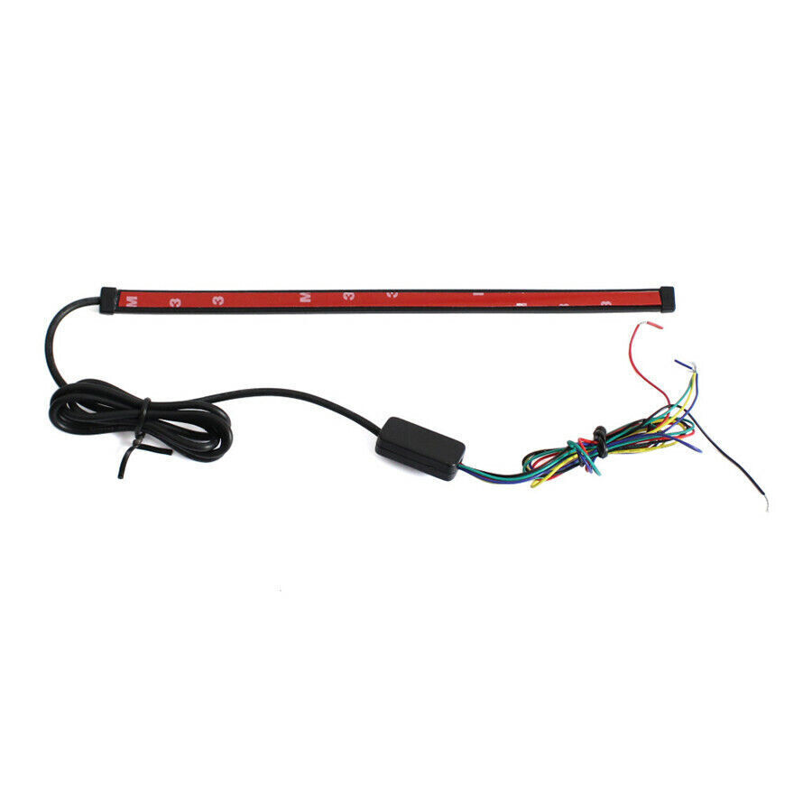 45cm Motorcycle Sequential Flowing LED Tail DRL Brake Turn Signal Strobe Light