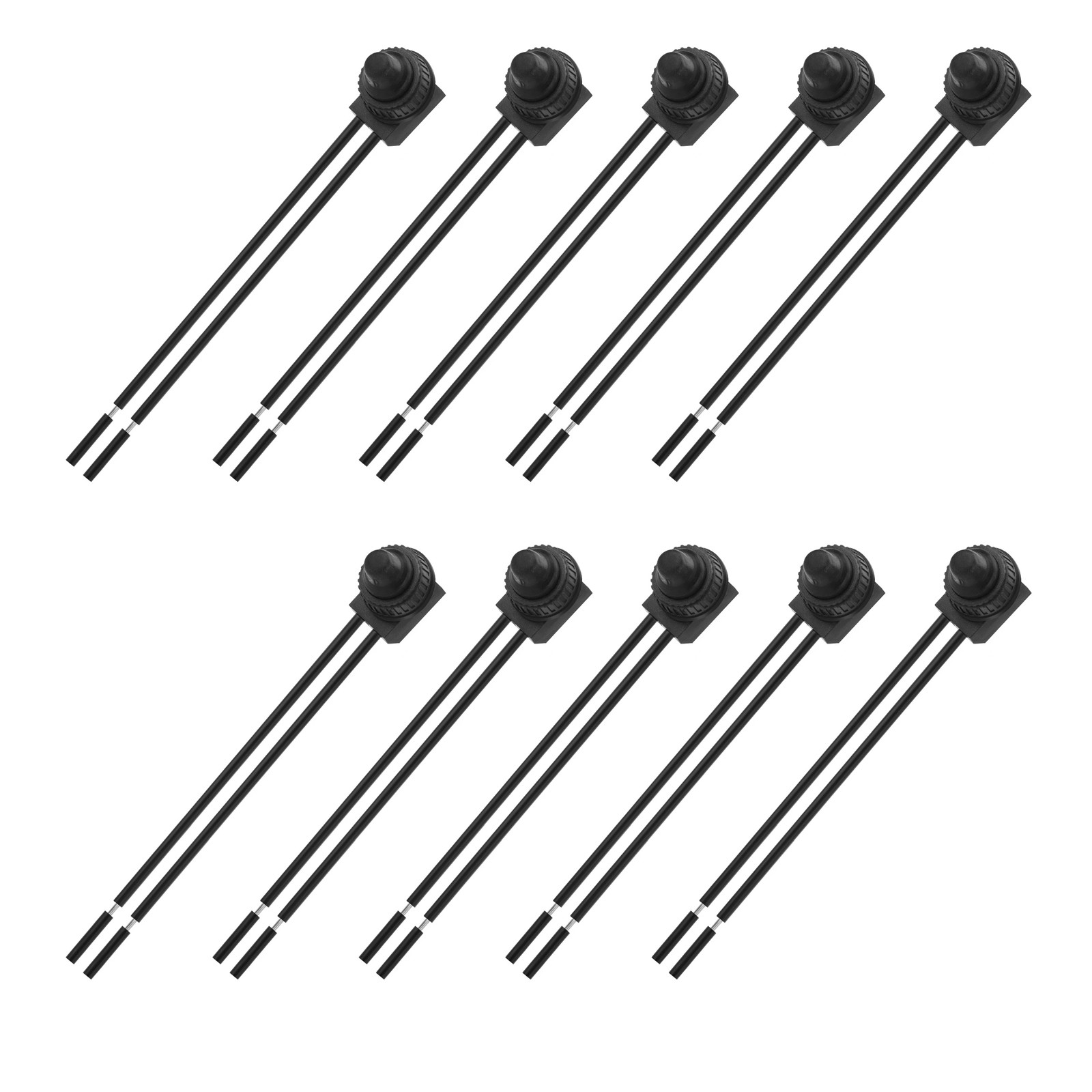 10 Pieces Push Button Switch 4.5″ Cord Waterproof IP67 for Motorcycle LED Part
