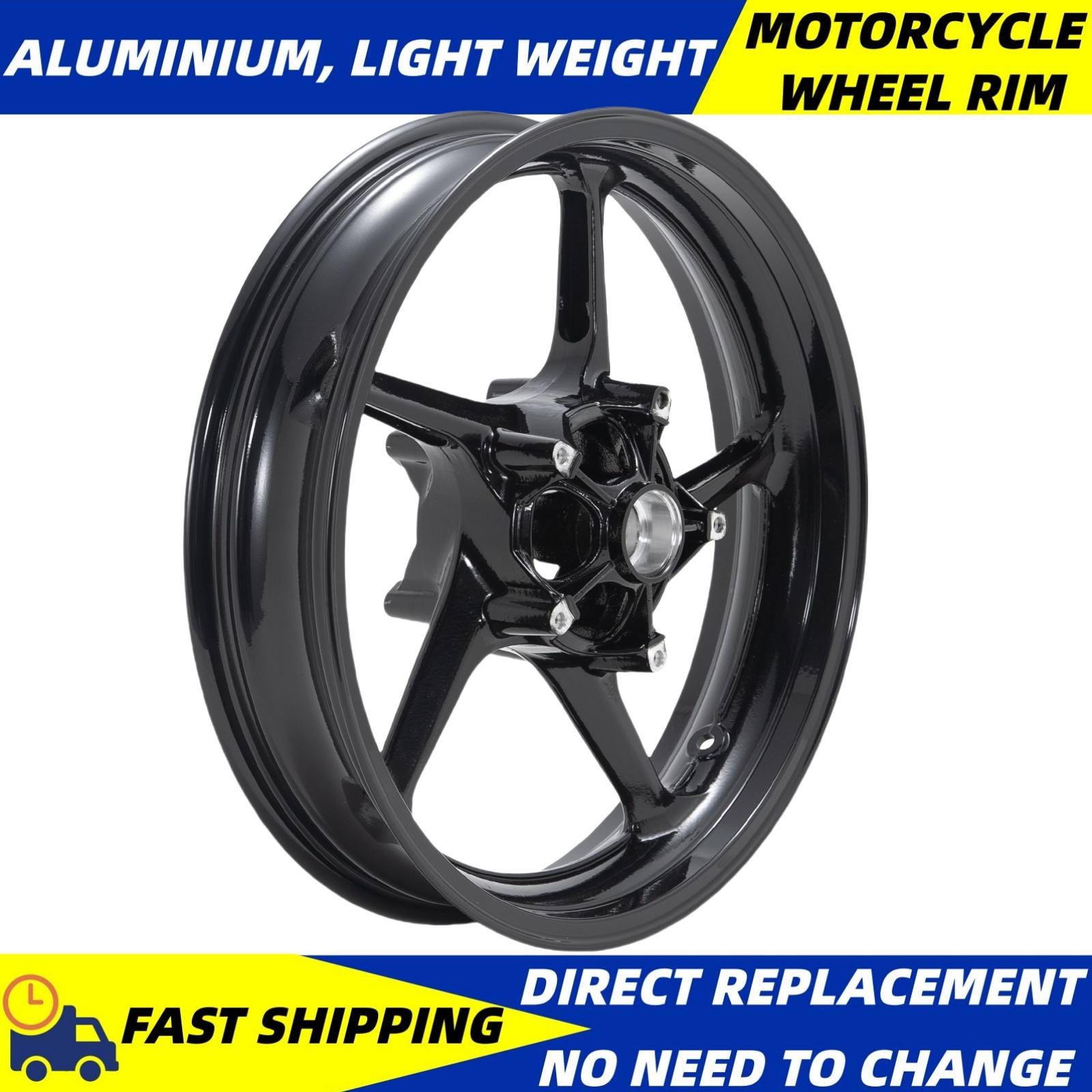 17″x3.5″ Tubeless Front Wheel Rim For Yamaha R1 R6 04-14 FZ6 R6S FZ1 06-09 11-15