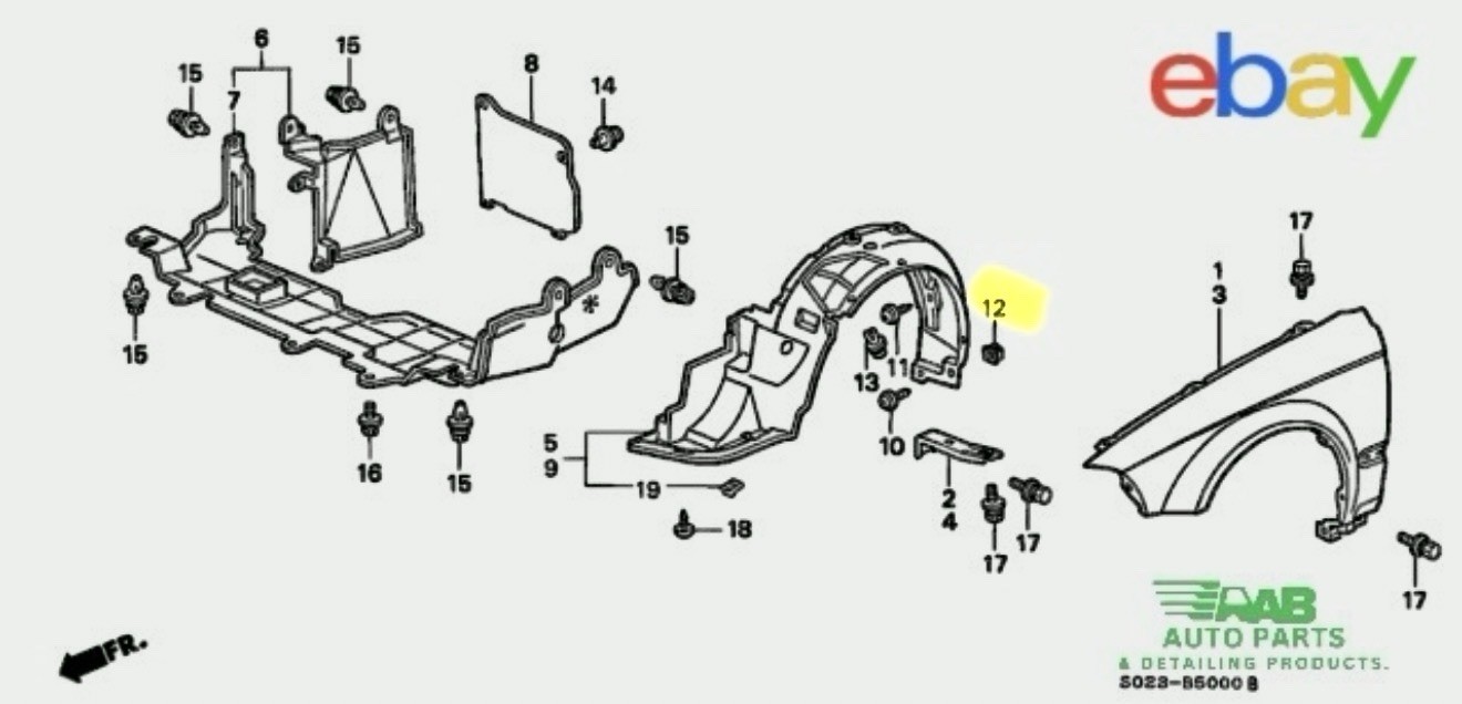 Honda 90682-SB0-003 Grommet, Screw (5MM)1984-2026 Honda 90682SB0003