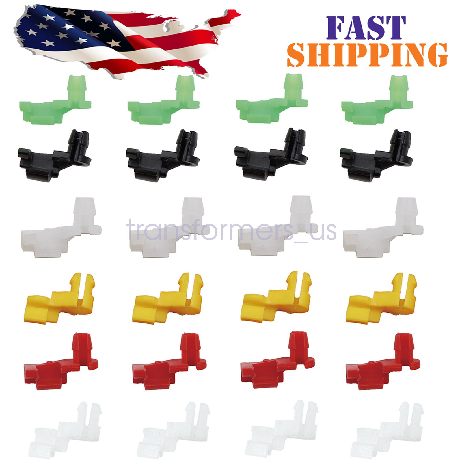 Automotive Fasteners Door Lock Rod Clip Rivet Plastic Car 24 Pcs Car Clips
