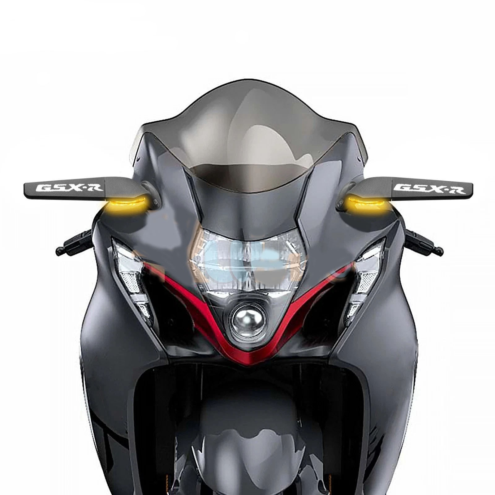 For Suzuki GSX-R GSXR 600 750 100 LED Mirrors Wind Wing Rotating Rearview