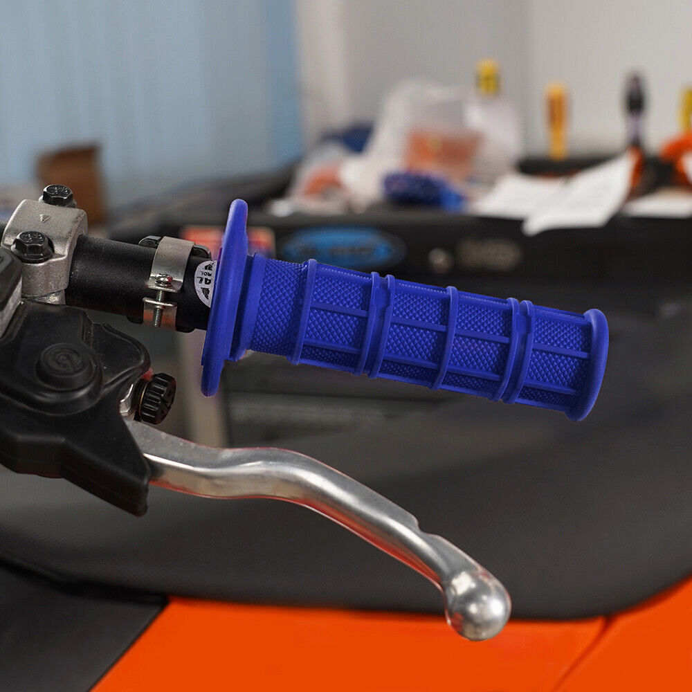 22mm 25mm 1″ Hand Grips Blue Handle Bars For Harley Yamaha Vmax 1200 1700 WR200