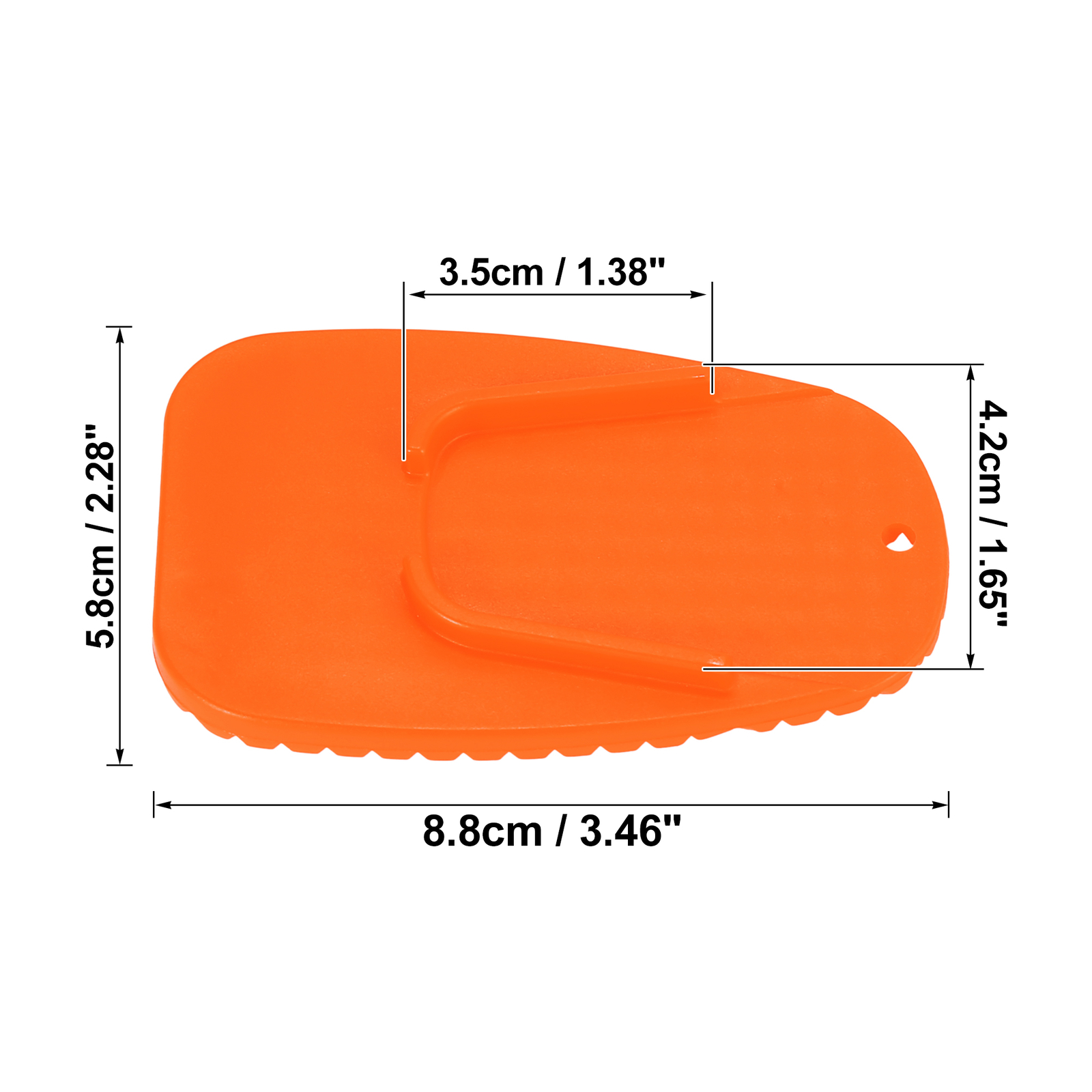FOUR Motorcycle Kickstand Pad Support Plate Pad Side Stand Extension Universal