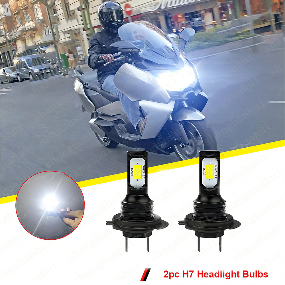 For BMW C650GT 2013 – 2020 H7 LED Headlight Bulbs 2pc Conversion Kit 6000K White