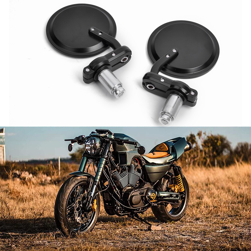 Universal 7/8″ Motorcycle Handle Bar End Mirror For Honda Suzuki Kawasaki Yamaha