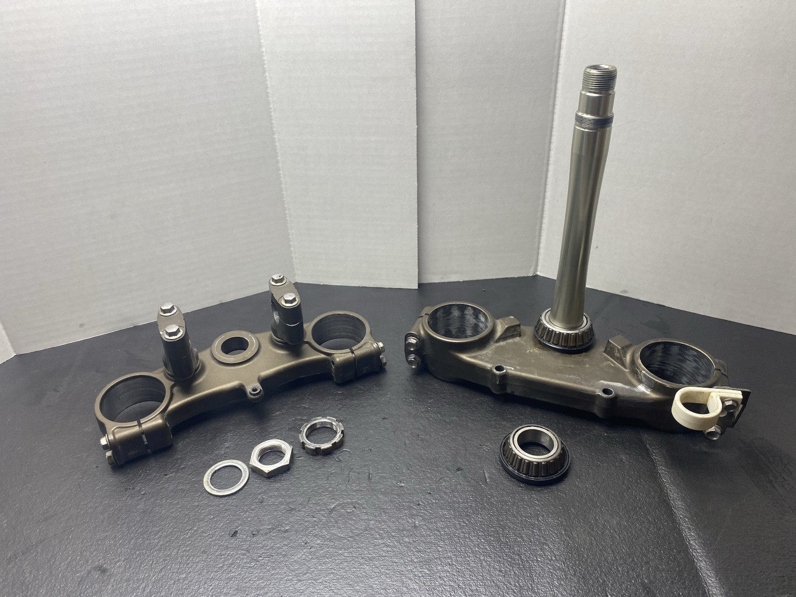 2007 Kawasaki KX250F OEM Triple Tree Clamp Bar Mount BEARINGS GOOD!