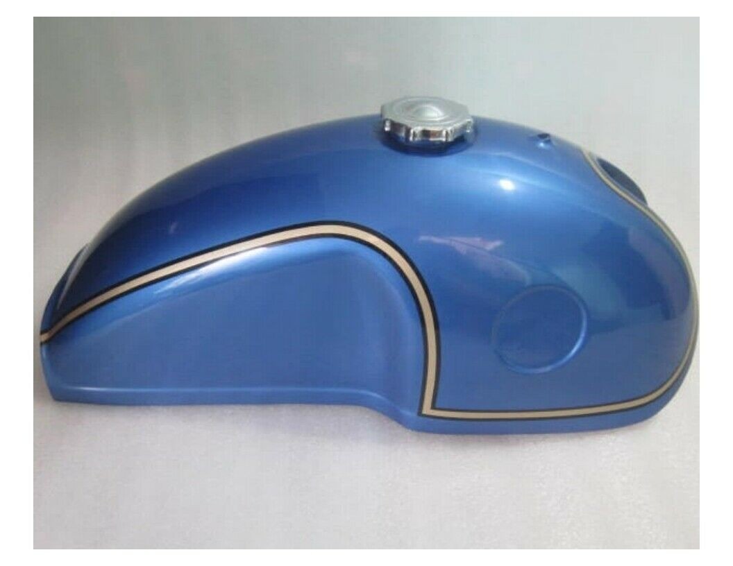 Fit For Benelli Mojave Kawasaki Ducati Yamaha Cafe Racer Blue Painted Fuel Tank