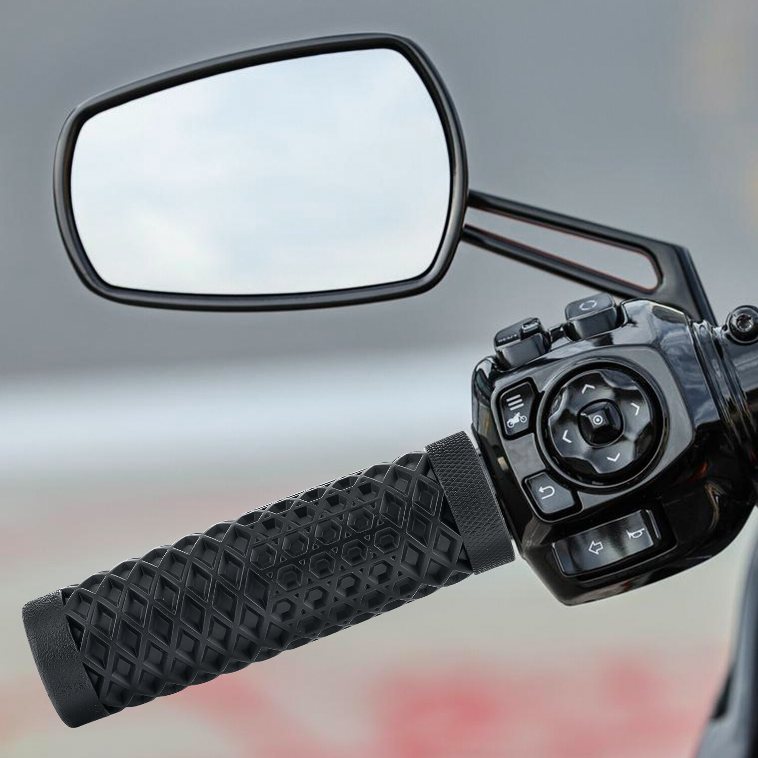 NEW 1″ 25mm Motorcycle Handlebar Rubber Hand Grips For Harley Bobber Chopper
