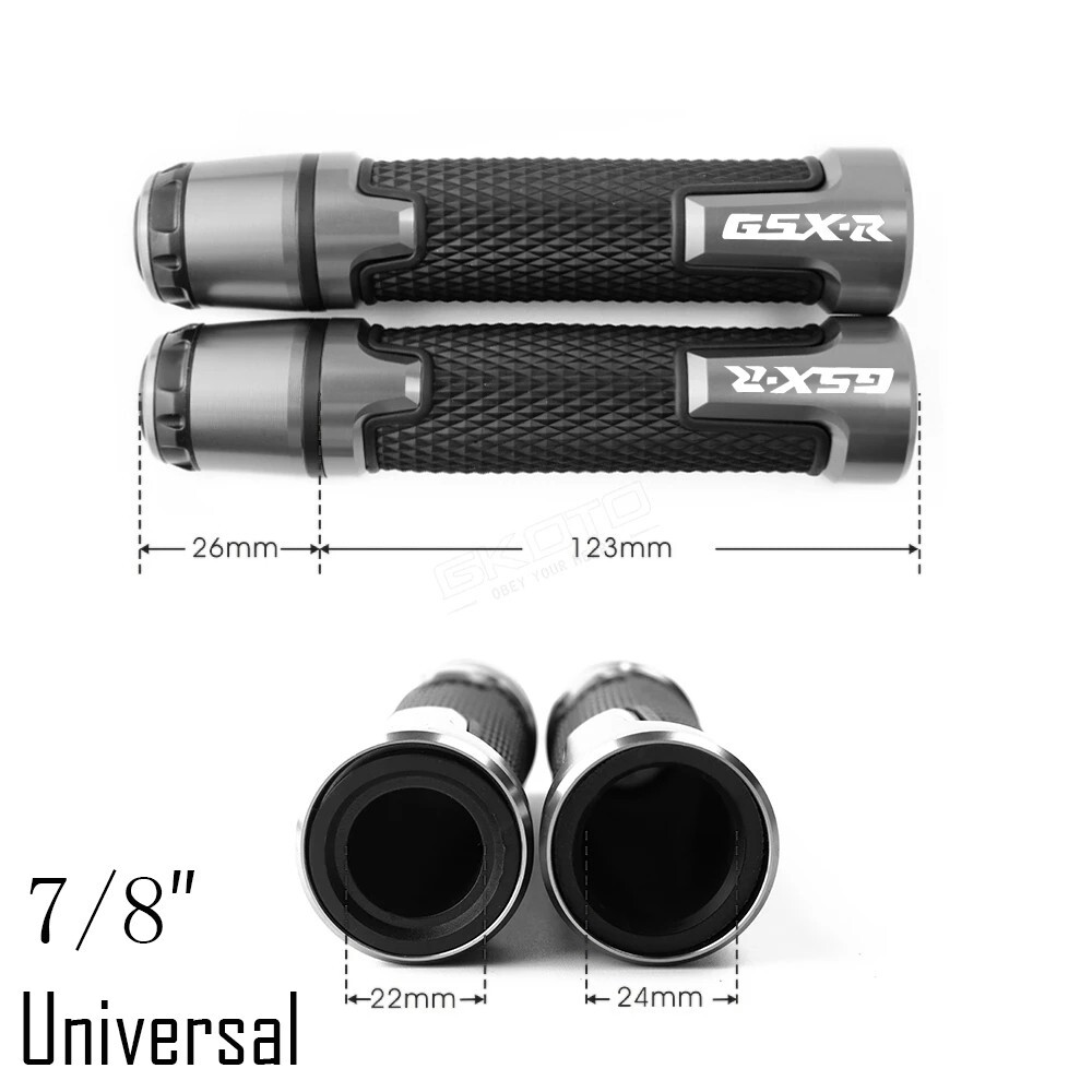 7/8″ 22mm Motorcycle Handlebar Hand Grips for SUZUKI GSXR600 750 1000 250