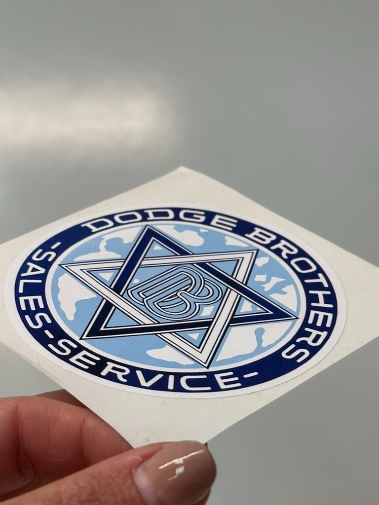 Dodge Brothers Sales Service Decal Detroit USA Classic Automobilia Collectible