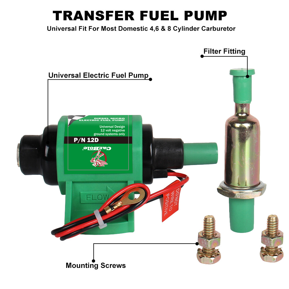 Universal Diesel Electronic Fuel Pump 4-7 PSI 12 Volt Self Priming Transfer