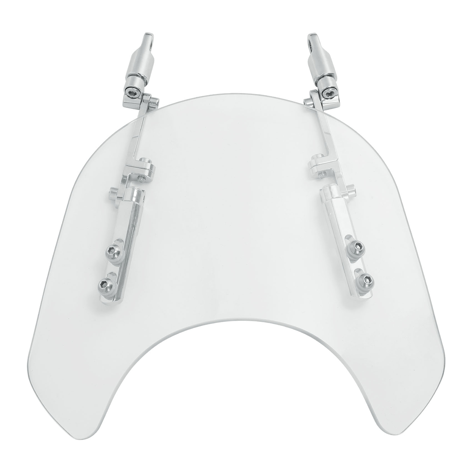 Universal Motorcycle Windshield Windscreen Clear Fit For 5”-7” Round Headlight