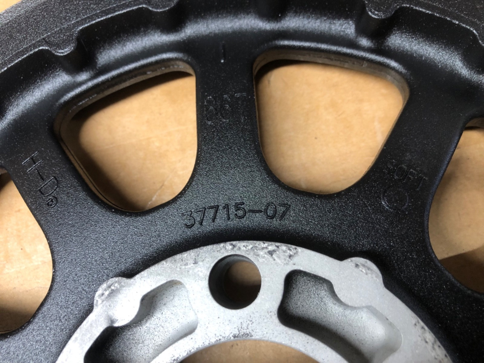 HARLEY SOFTAIL FXSTC REAR SPROCKET PULLEY 37715-07 66T BLACK DENIM POWDER COAT