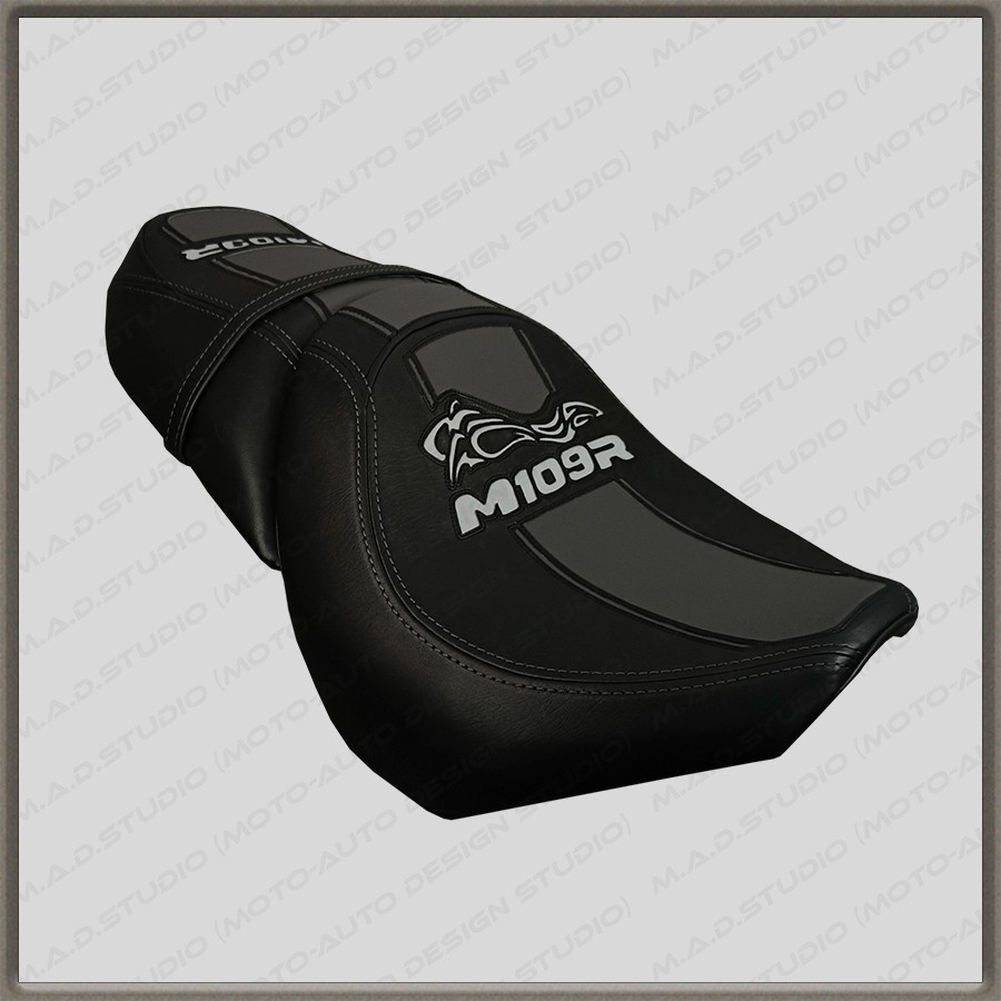 CUSTOM (Black+D.Gray+L.Gray+strips) Seat Cover Suzuki BOULEVARD M109R (06-26)