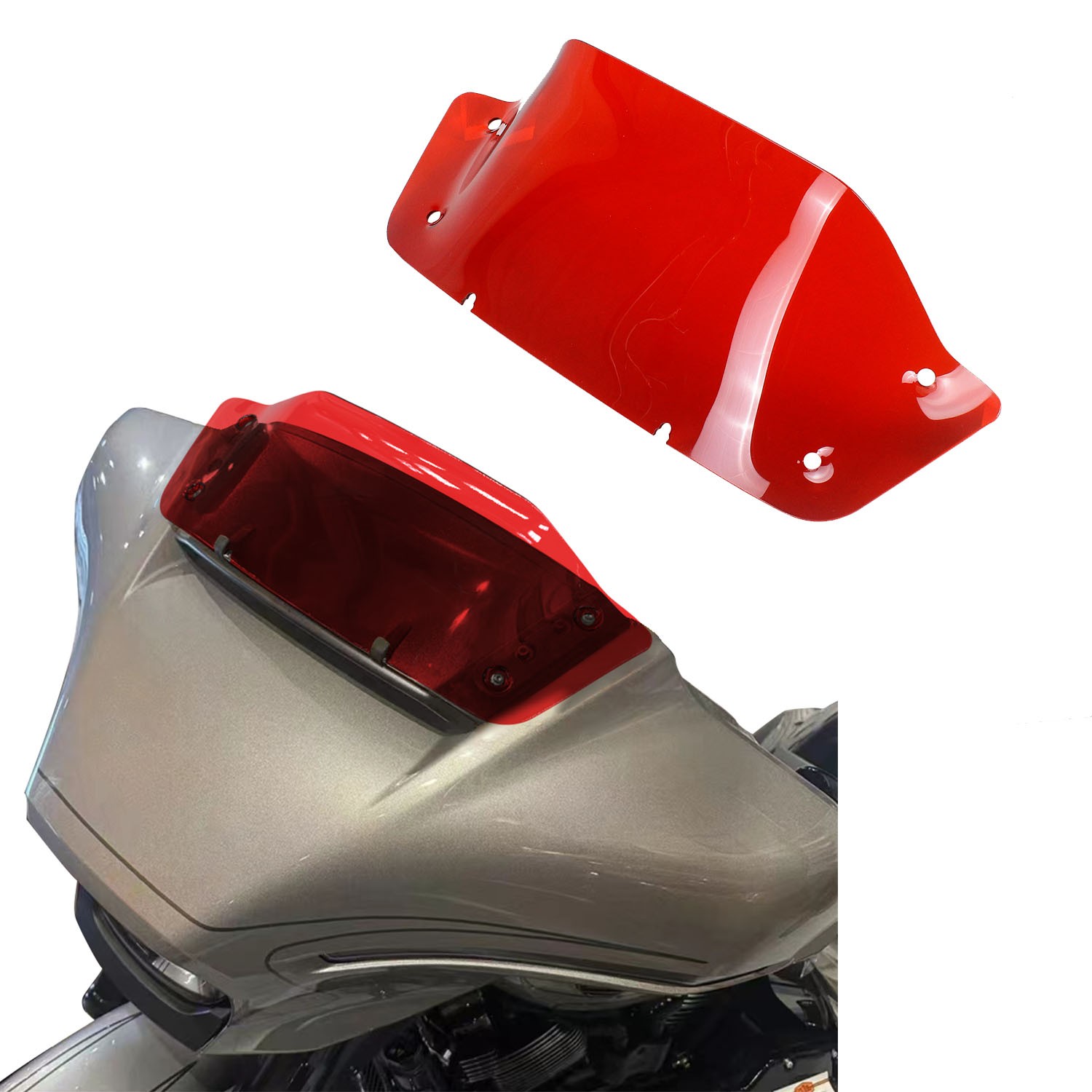 8.0″ Wine Red Windshield for Harley 2023-2025 FLHXSE, 2024-25 Street Glide FLHX