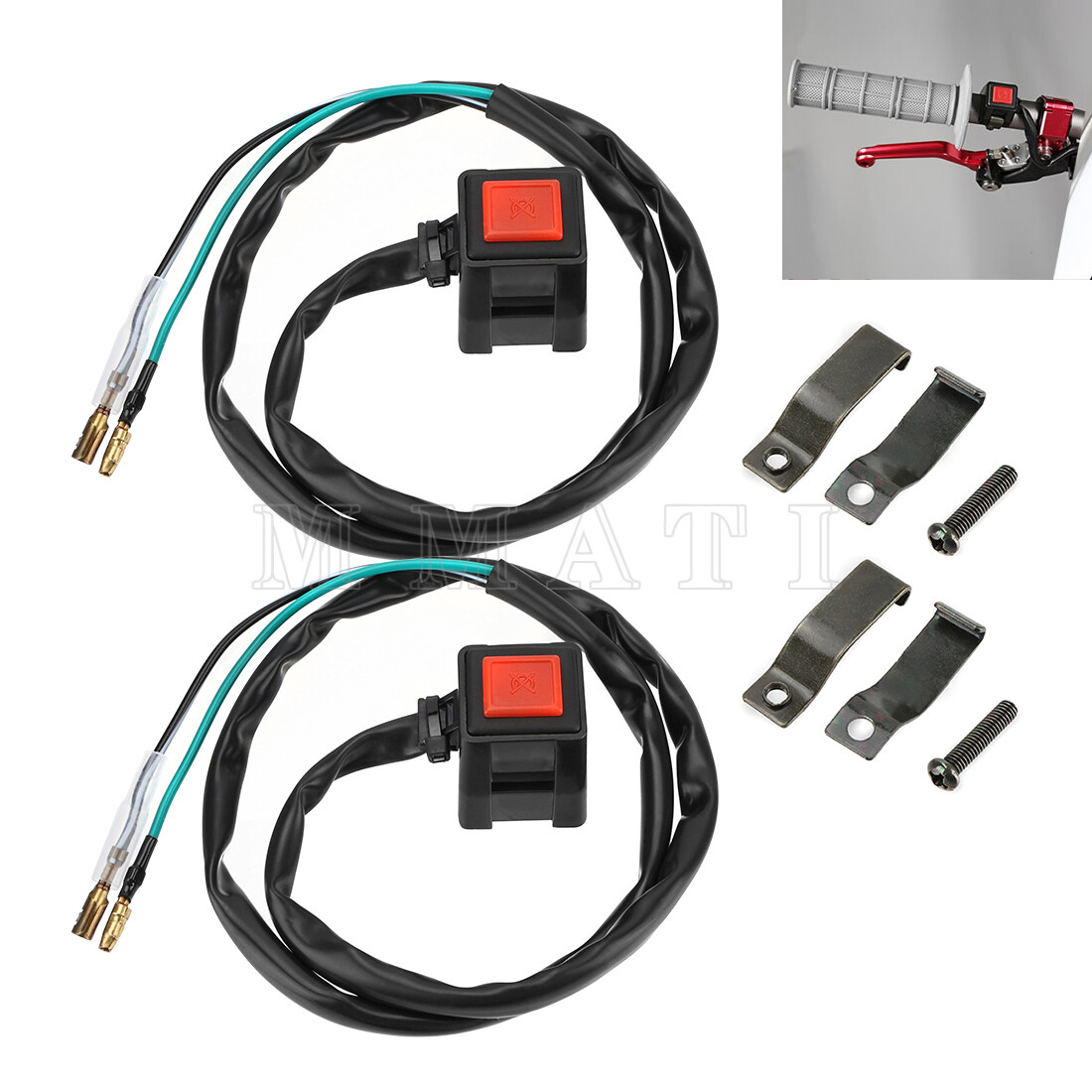 2 x Kill Stop Switch for Yamaha TT125RM TT225 TT350 TT660 TTR125 TY350 23X-83976
