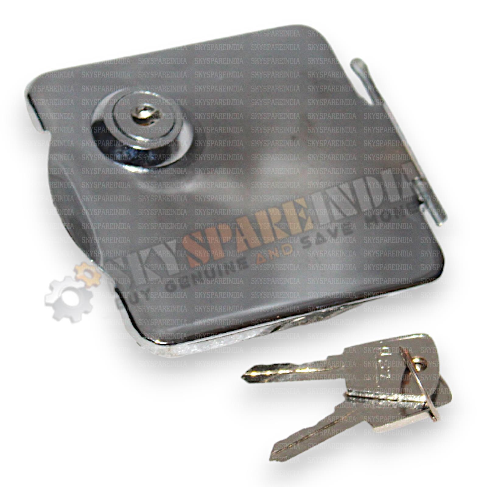 Petrol Fuel Tank Cap Outer Flap Cover For Lambretta GP Chrome With 2 Key